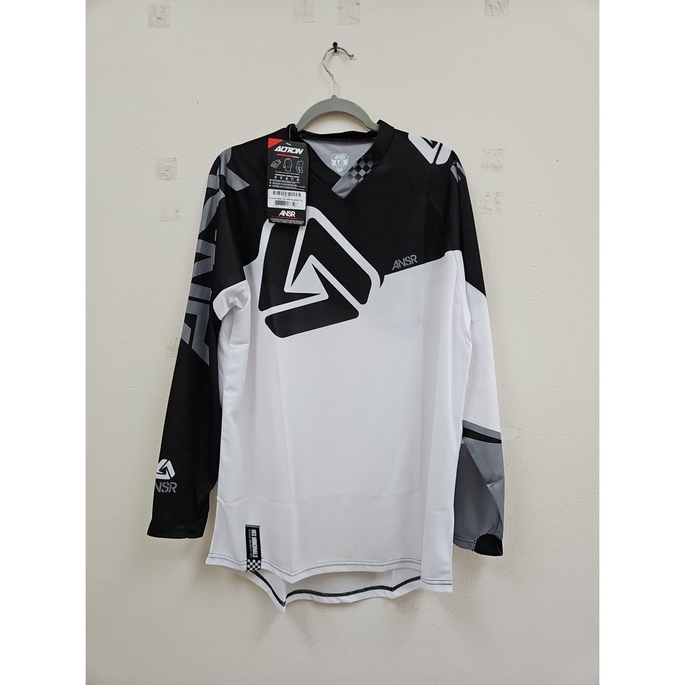ANSWER 459799 A16 ALTRON JERSEY Motocross  White  Black  Grey  MENS Large New